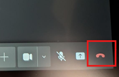 Hang-up icon at the right end of the Tap control bar