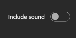 Include sound toggle in the Share content panel