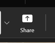 Share button in the Teams meeting controls
